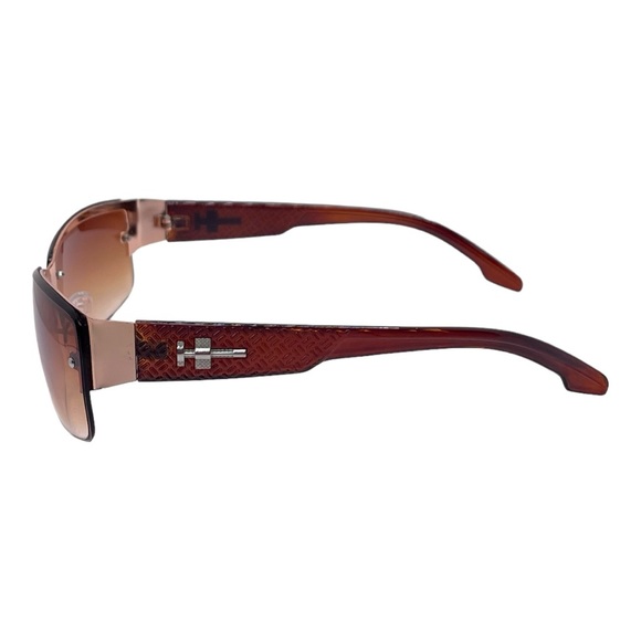 Stylish Shades! Rectangular  Frames Variated Amber Lens Unisex - Picture 4 of 7